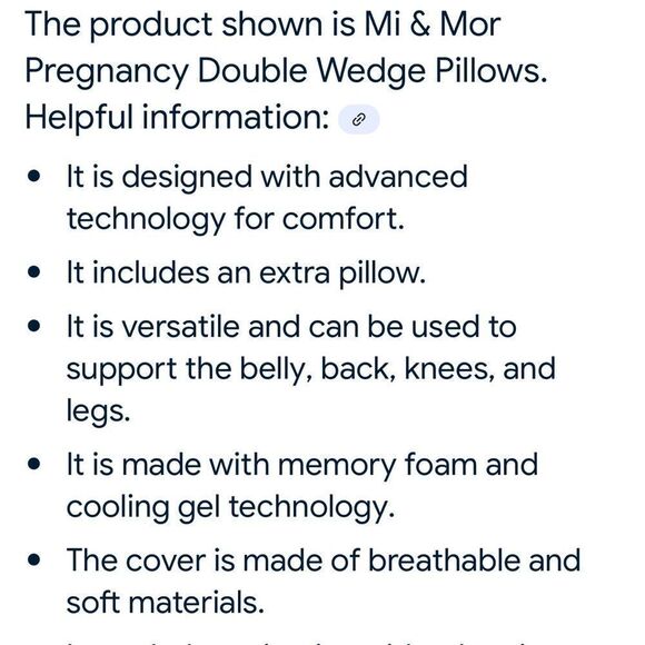 Mi & Mor double wedge pregnancy pillow gray - Picture 3 of 3